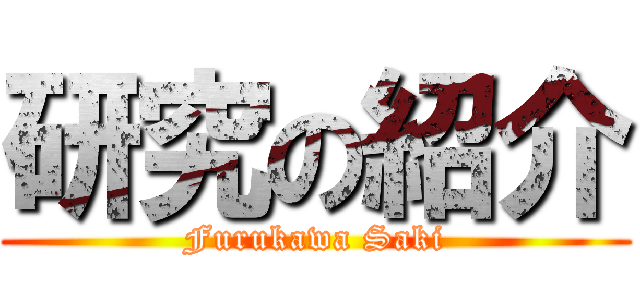 研究の紹介 (Furukawa Saki)