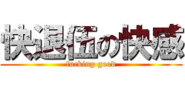 快退伍の快感 (fucking good)