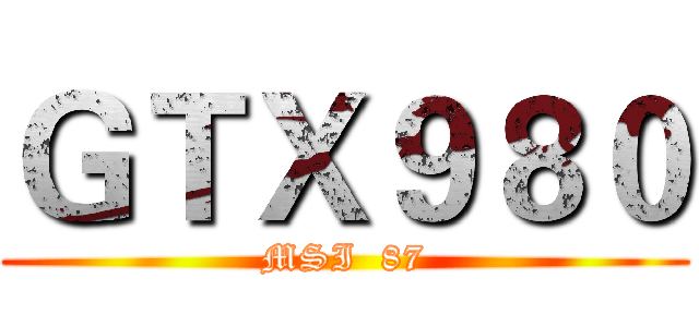 ＧＴＸ９８０ (MSI  87)