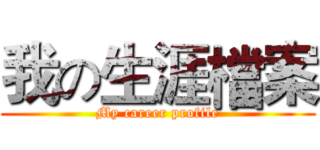我の生涯檔案 (My career profile)