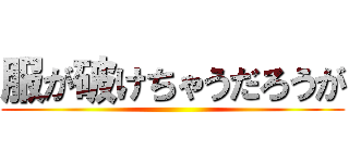 服が破けちゃうだろうが ()