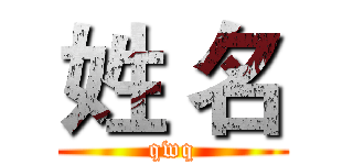 姓 名 (qwq)