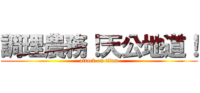 調理農務！天公地道！ (attack on titan)