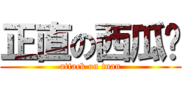 正直の西瓜红 (attack on tuan)