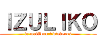 ＩＺＵＬＩＫＯ (le meilleur tiktokeurs)