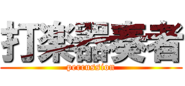 打楽器奏者 (percussion)