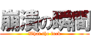 崩潰の瞬間 (What the fuck)