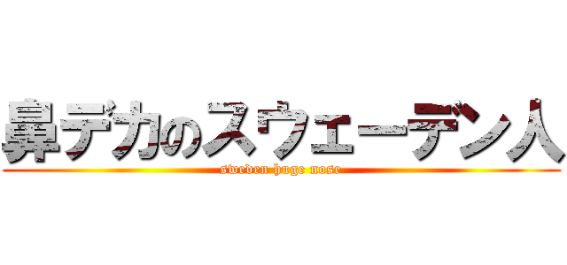 鼻デカのスウェーデン人 (sweden huge nose)