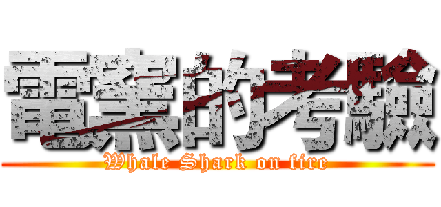 電窯的考驗 (Whale Shark on fire)