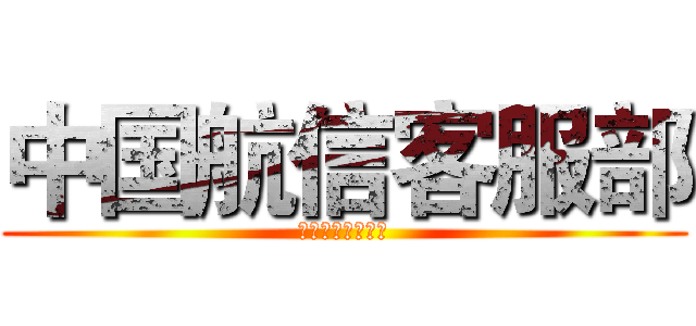 中国航信客服部 (外航服务支持小组)