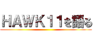 ＨＡＷＫ１１を語る ()