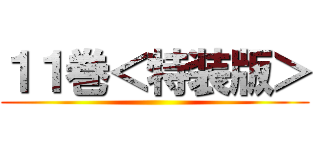 １１巻＜特装版＞ ()