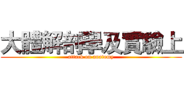 大體解剖學及實驗上 (attack on anatomy)