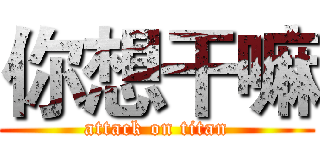 你想干嘛 (attack on titan)