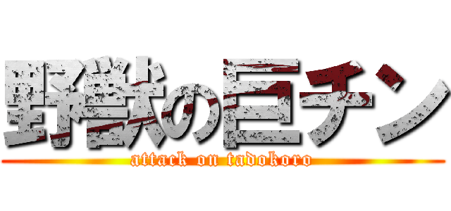 野獣の巨チン (attack on tadokoro)