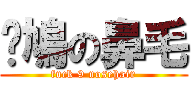 戇鳩の鼻毛 (fuck 9 nosehair)