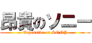 昂貴のソニー (Expensive on SONY)