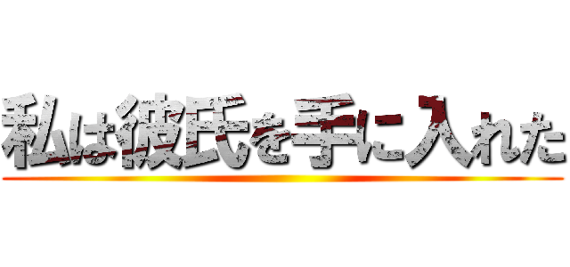 私は彼氏を手に入れた ()