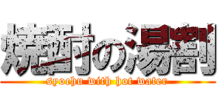 焼酎の湯割 (syochu with hot water)