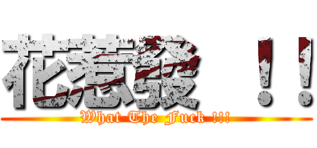 花惹發 ！！ (What The Fuck !!!)