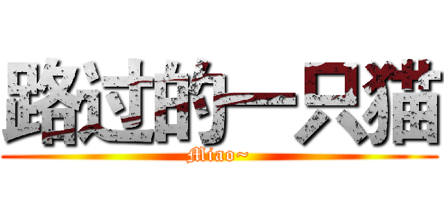 路过的一只猫 (Miao~)