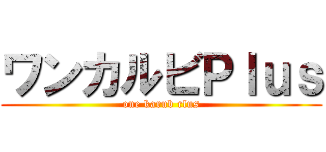 ワンカルビＰｌｕｓ (one karub rlus)