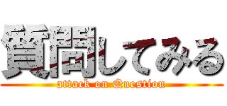 質問してみる (attack on Question)