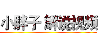 小胖子 解说视频 ()