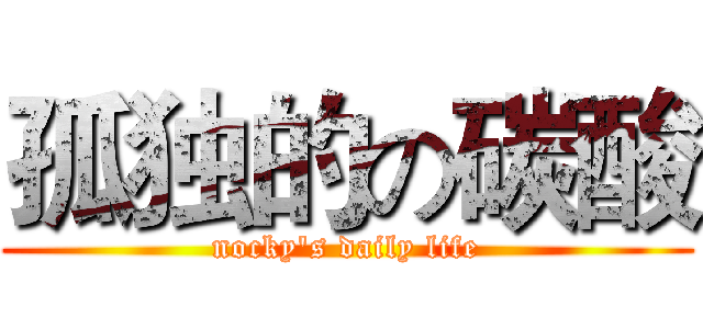 孤独的の碳酸 (nocky's daily life)