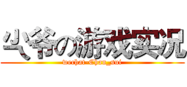 尐爷の游戏实况 (wechat-Chan_sui)