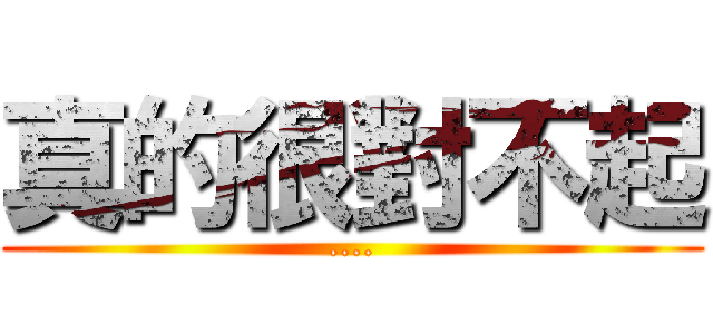 真的很對不起 (....)