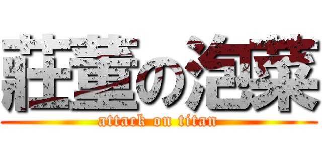 莊董の泡菜 (attack on titan)