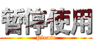 暂停使用 (Please)