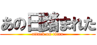 あの日踏まれた (attack on titan)