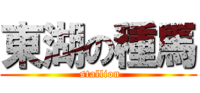 東湖の種馬 ( stallion)