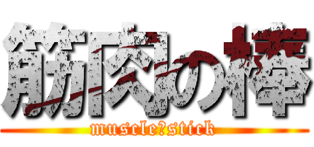 筋肉の棒 (muscle　stick)