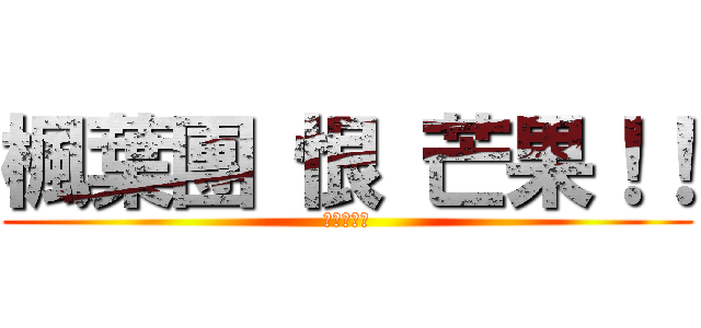 楓葉團 恨 芒果！！ (楓葉團最讚)