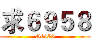 求６９５８ (Q6958)