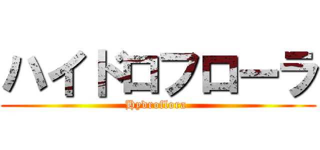 ハイドロフローラ (Hydroflora )