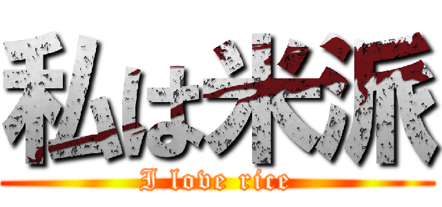 私は米派 (I love rice)