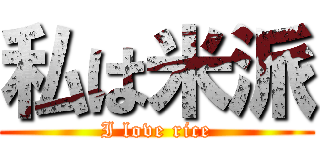 私は米派 (I love rice)