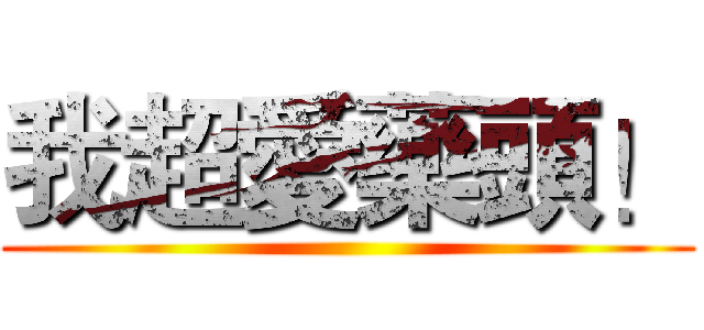 我超愛藥頭！ ()