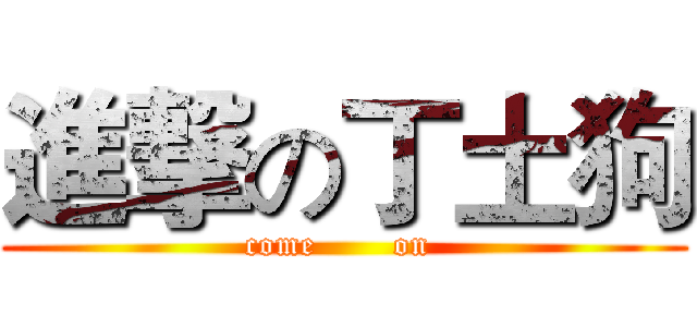 進撃の丁土狗 (    come       on     )