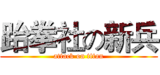 跆拳社の新兵 (attack on titan)