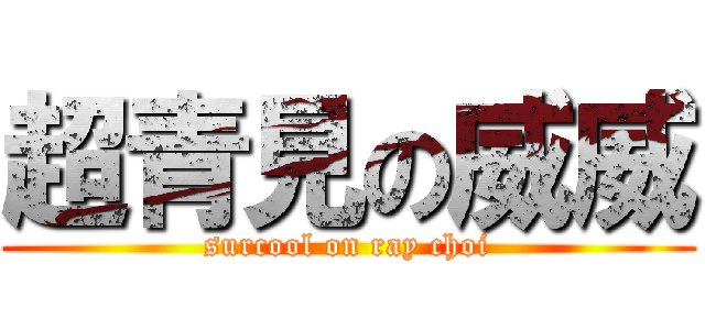 超青見の威威 (surcool on ray choi)