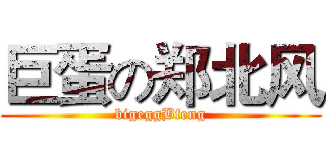 巨蛋の郑北风 (bigeggBfeng)