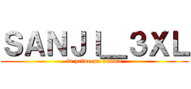 ＳＡＮＪＩ＿３ＸＬ (la princesa okama)