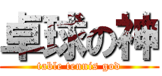 卓球の神 (table tennis god)