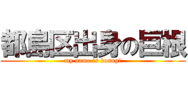 都島区出身の巨根 (my name is kosugi)