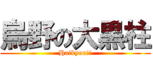 烏野の大黒柱 (Haikyuu!!)